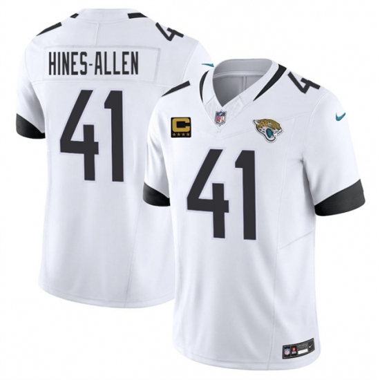 Men's Jacksonville Jaguars #41 Josh Hines-Allen White 2025 F.U.S.E. With 4-Star C Vapor Limited Football Stitched Jersey - Ujersey