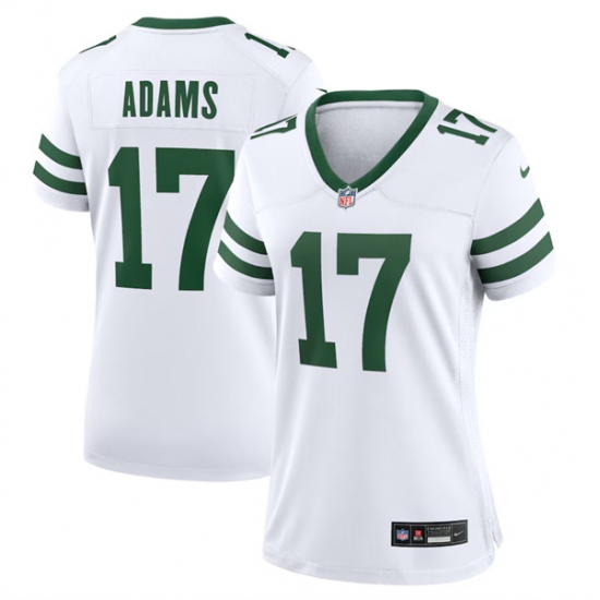 Women's New York Jets #17 Davante Adams White Stitched Jersey(Run Small) - Ujersey