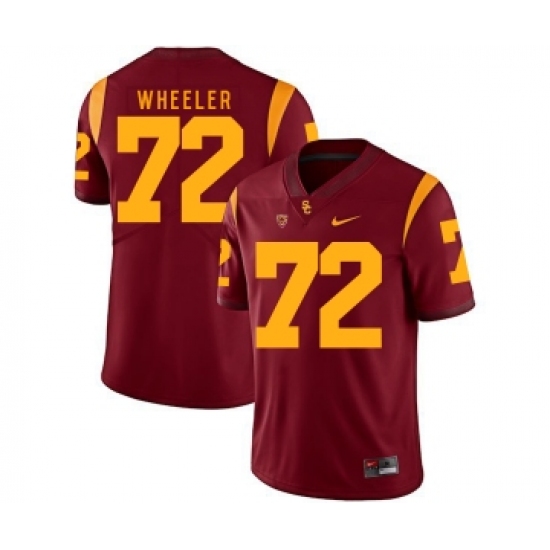 USC Trojans 72 Chad Wheeler Red College Football Jersey - Ujersey