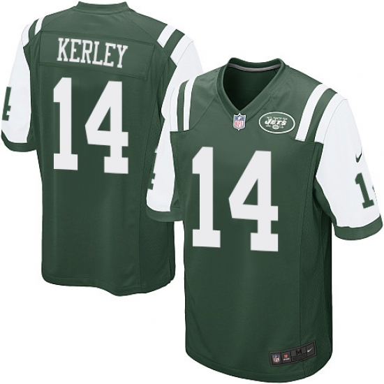 Men's Nike New York Jets #14 Jeremy Kerley Game Green Team Color NFL Jersey - Ujersey