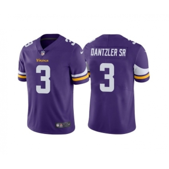 Men's Minnesota Vikings #3 Cameron Dantzler Purple Vapor Untouchable Stitched Jersey - Ujersey