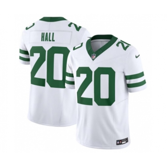 Men's Nike New York Jets #20 Breece Hall White 2023 F.U.S.E. Vapor Limited Throwback Stitched Football Jersey - Ujersey