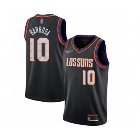 Men's Phoenix Suns #10 Leandro Barbosa Swingman Black Basketball Jersey - 2019 20 City Edition - Ujersey