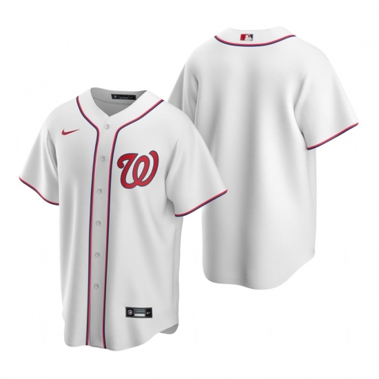 Men's Nike Washington Nationals Blank White Home Stitched Baseball Jersey - Ujersey