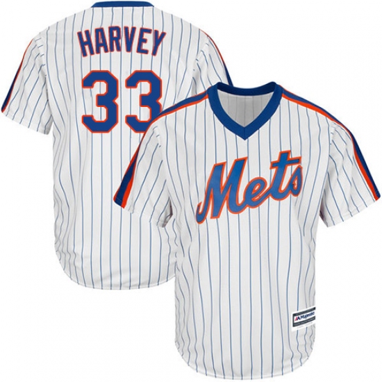 Youth Majestic New York Mets #33 Matt Harvey Authentic White Alternate Cool Base MLB Jersey - Ujersey