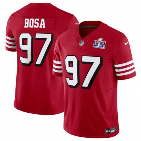 Youth San Francisco 49ers #97 Nick Bosa New Red 2023 F U S E Vapor Untouchable Limited Stitched Football 2024 Super Bowl LVIII Jersey - Ujersey