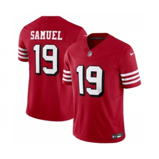 Men's San Francisco 49ers #19 Deebo Samuel New Red 2023 F.U.S.E. Vapor Untouchable Limited Stitched Football Jersey - Ujersey