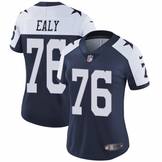 Women's Nike Dallas Cowboys #76 Kony Ealy Navy Blue Throwback Alternate Vapor Untouchable Limited Player NFL Jersey - Ujersey