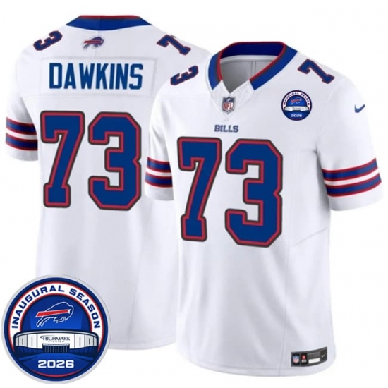 Men's Buffalo Bills #73 Dion Dawkins White F.U.S.E. 2026 Inaugural Season at Highmark Stadium Football Stitched Jersey - Ujersey