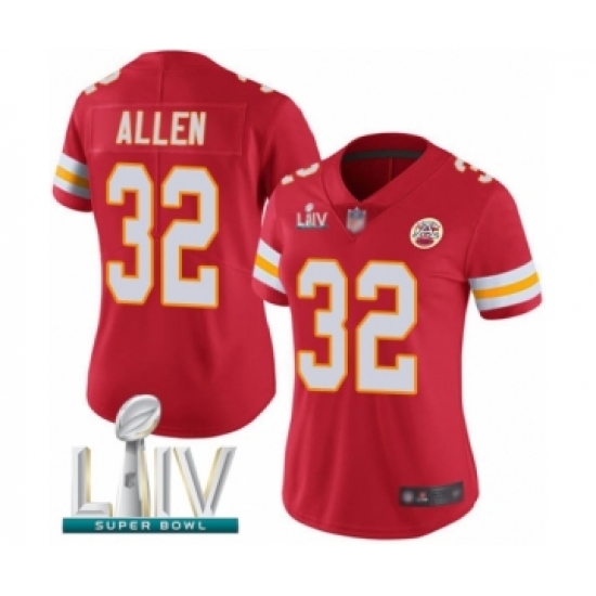 Women's Kansas City Chiefs #32 Marcus Allen Red Team Color Vapor Untouchable Limited Player Super Bowl LIV Bound Football Jersey - Ujersey