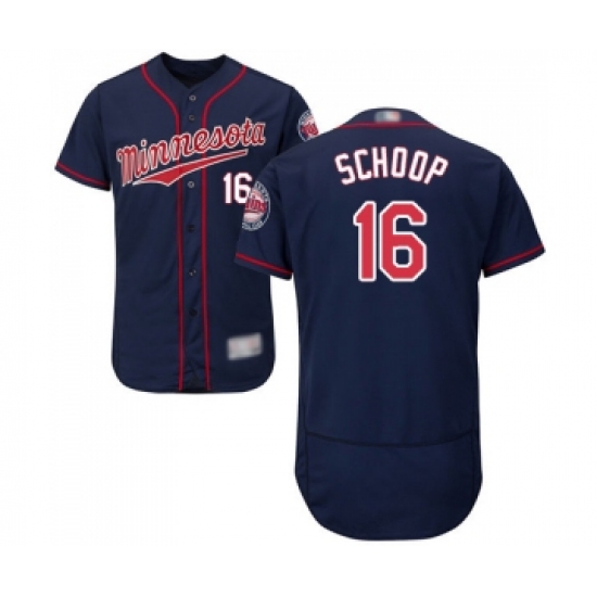 Men's Minnesota Twins #16 Jonathan Schoop Navy Blue Alternate Flex Base Authentic Collection Baseball Jersey - Ujersey