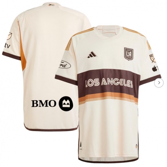 Mens LAFC adidas Tan 2024 Archive Authentic Jersey - Ujersey