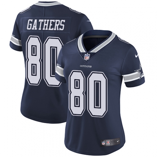 Women's Nike Dallas Cowboys #80 Rico Gathers Navy Blue Team Color Vapor Untouchable Limited Player NFL Jersey - Ujersey