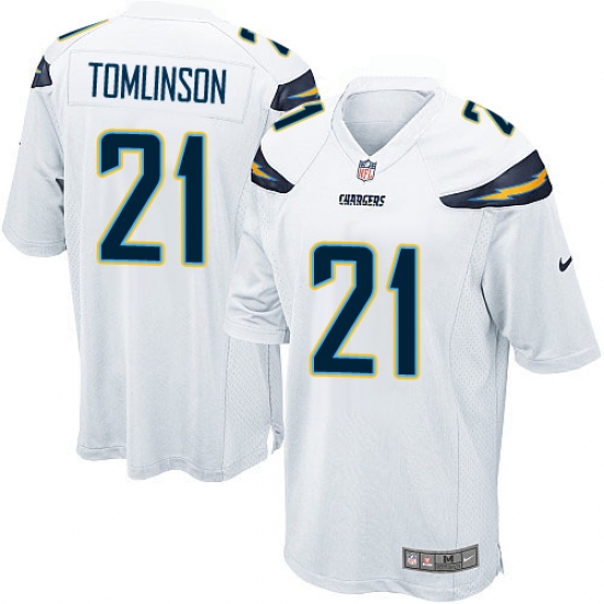 Men's Nike Los Angeles Chargers #21 LaDainian Tomlinson Game White NFL Jersey - Ujersey
