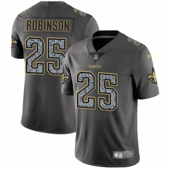 Men's Nike New Orleans Saints #25 Patrick Robinson Gray Static Vapor Untouchable Limited NFL Jersey - Ujersey