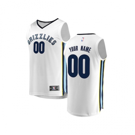 Youth Memphis Grizzlies Fanatics Branded White Fast Break Custom Replica Jersey - Association Edition - Ujersey