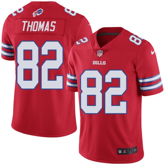 Men's Nike Buffalo Bills #82 Logan Thomas Limited Red Rush Vapor Untouchable NFL Jersey - Ujersey