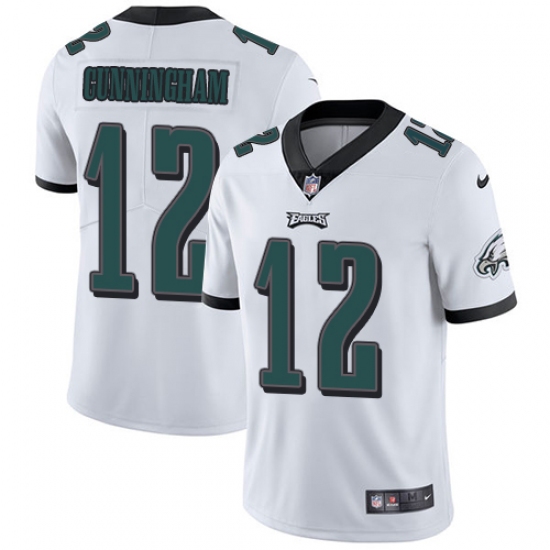 Men's Nike Philadelphia Eagles #12 Randall Cunningham White Vapor Untouchable Limited Player NFL Jersey - Ujersey