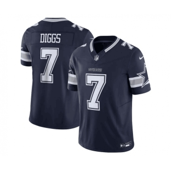Men's Nike Dallas Cowboys #7 Trevon Diggs Navy 2023 F.U.S.E. Limited Stitched Football Jersey - Ujersey