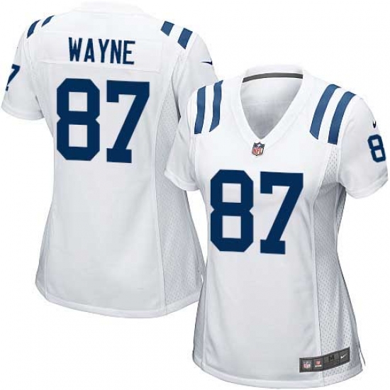 Women's Nike Indianapolis Colts #87 Reggie Wayne Game White NFL Jersey - Ujersey