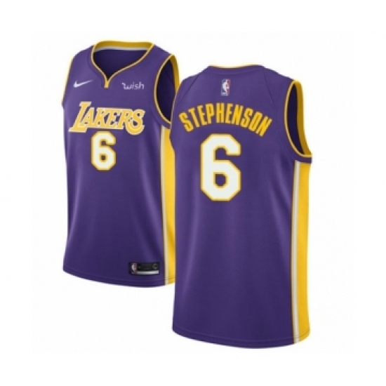 Women's Los Angeles Lakers #6 Lance Stephenson Authentic Purple Basketball Jersey - Statement Edition - Ujersey
