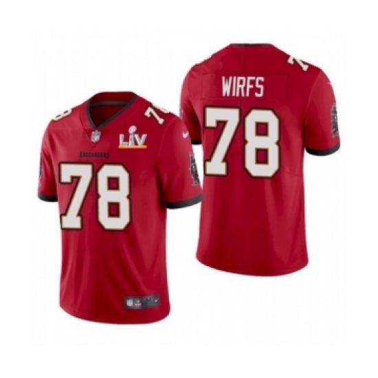 Men's  Tampa Bay Buccaneers #78 Tristan Wirfs Red 2021 Super Bowl LV Jersey - Ujersey