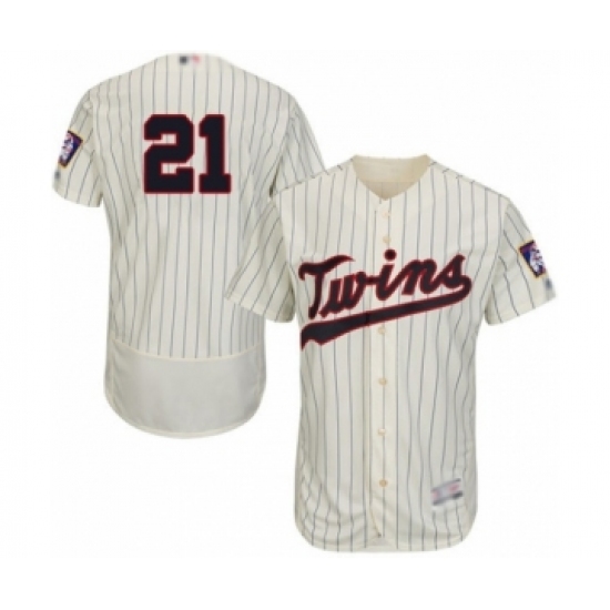 Men's Minnesota Twins #21 Tyler Duffey Authentic Cream Alternate Flex Base Authentic Collection Baseball Player Jersey - Ujersey