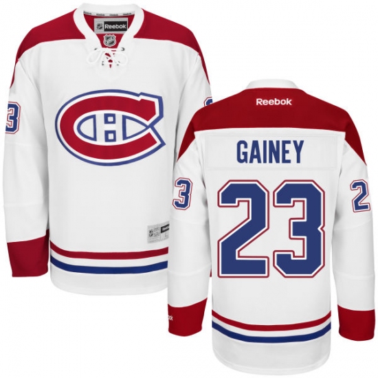 Men's Reebok Montreal Canadiens #23 Bob Gainey Authentic White Away NHL Jersey - Ujersey