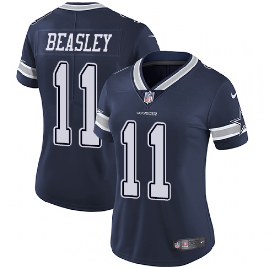Women's Nike Dallas Cowboys #11 Cole Beasley Navy Blue Team Color Vapor Untouchable Limited Player NFL Jersey - Ujersey
