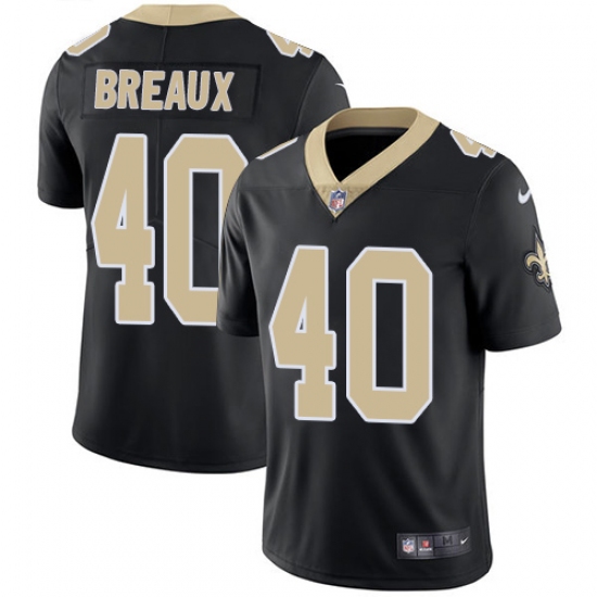 Men's Nike New Orleans Saints #40 Delvin Breaux Black Team Color Vapor Untouchable Limited Player NFL Jersey - Ujersey