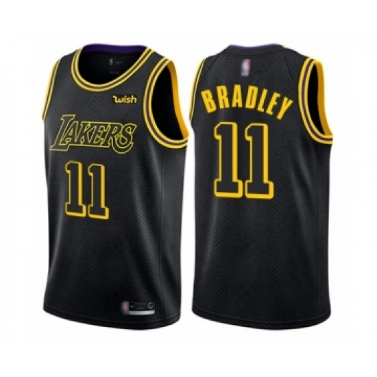 Youth Los Angeles Lakers #11 Avery Bradley Swingman Black Basketball Jersey - City Edition - Ujersey