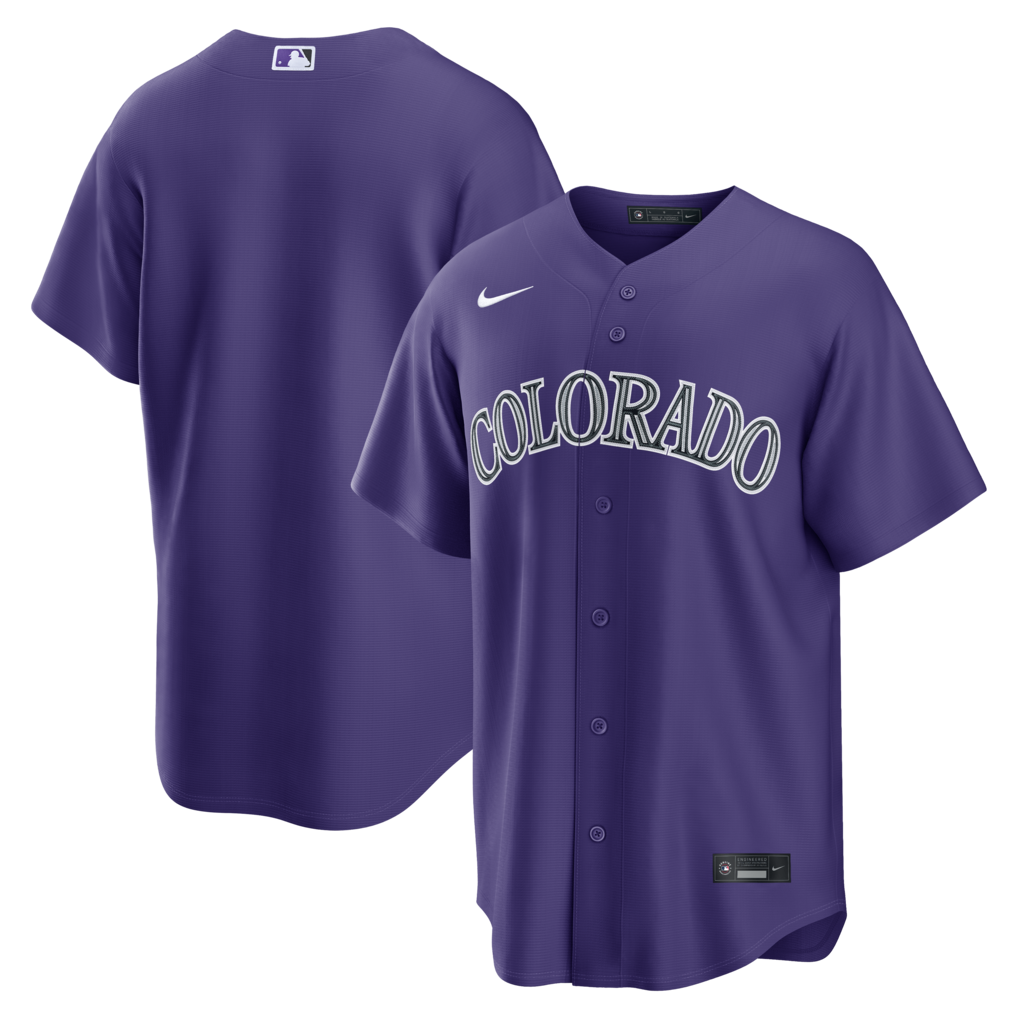Men's Colorado Rockies Nike Purple Alternate Replica Jersey - Ujersey