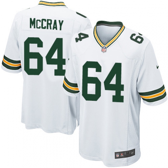 Men's Nike Green Bay Packers #64 Justin McCray Game White NFL Jersey - Ujersey