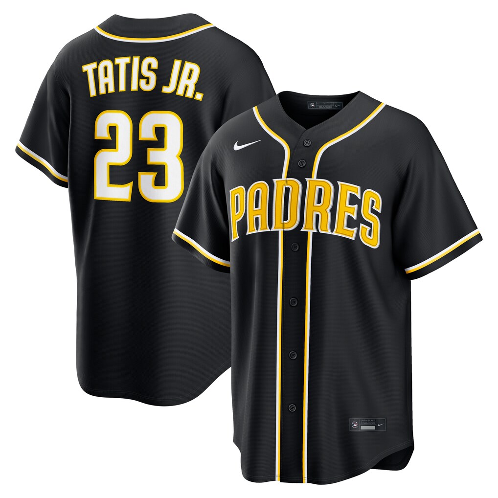 Men's San Diego Padres Fernando Tatis Jr. Nike Fashion Replica Black Out Jersey - U-jersey