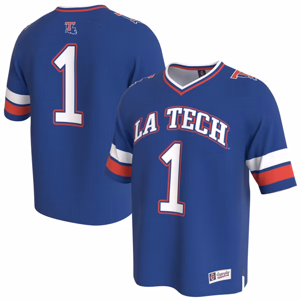 Unisex GameDay Greats Royal Louisiana Tech Bulldogs Lightweight Collegiate Football Fashion Jersey - Ujersey