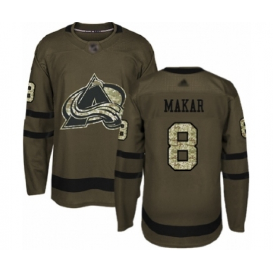 Youth Colorado Avalanche #8 Cale Makar Authentic Green Salute to Service Hockey Jersey - Ujersey