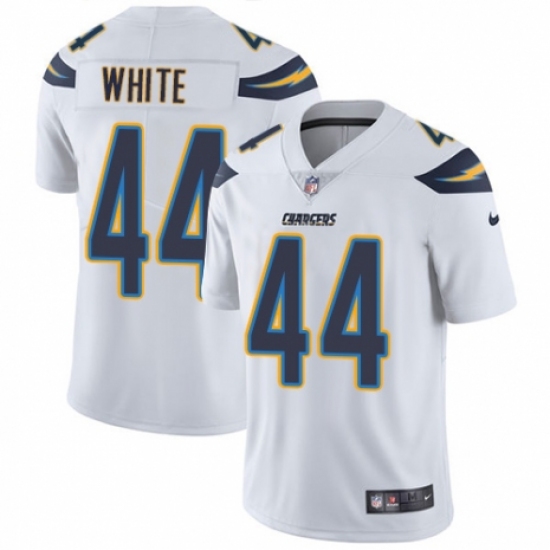 Men's Nike Los Angeles Chargers #44 Kyzir White Vapor Untouchable Limited Player NFL Jersey - Ujersey