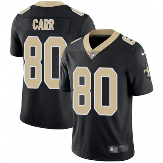 Men's Nike New Orleans Saints #80 Austin Carr Black Team Color Vapor Untouchable Limited Player NFL Jersey - Ujersey