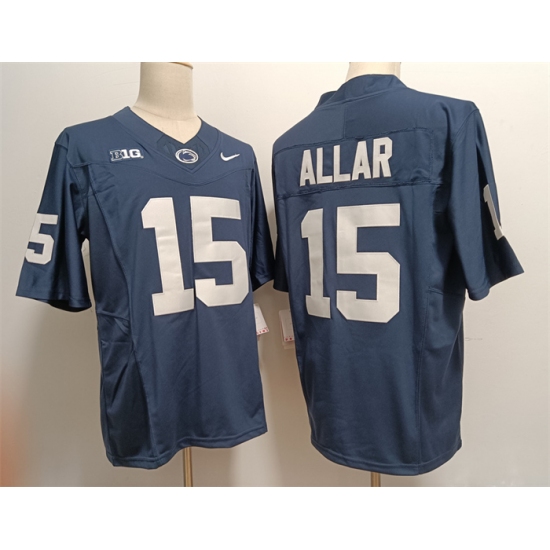 Men's Penn State Nittany Lions #15 Drew Allar Navy Stitched Jersey - Ujersey