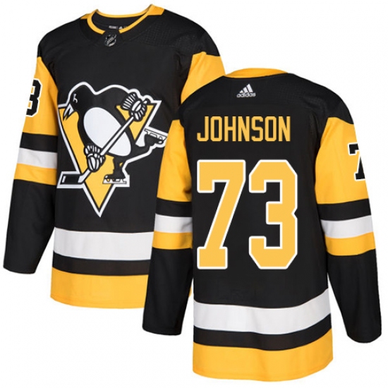Men's Adidas Pittsburgh Penguins #73 Jack Johnson Premier Black Home NHL Jersey - Ujersey