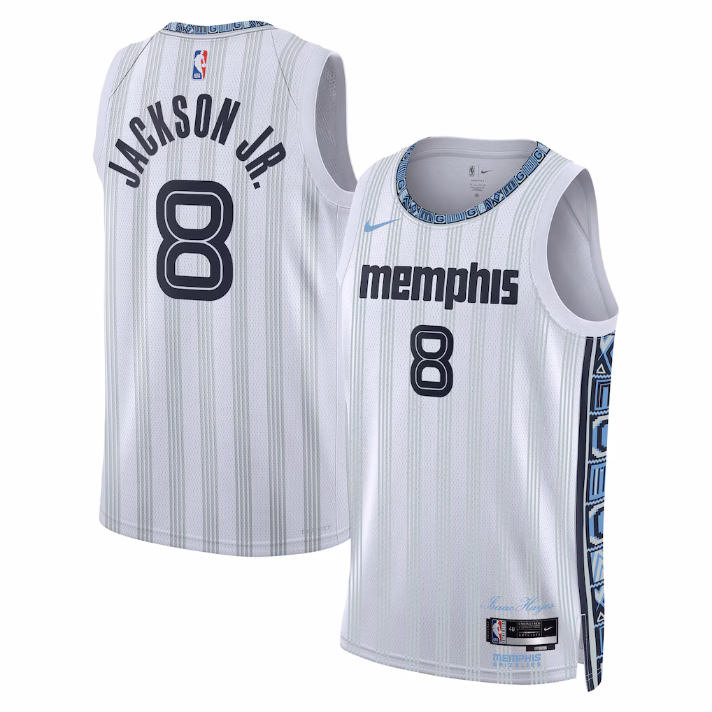 Unisex Memphis Grizzlies Jaren Jackson Jr. Nike White 2025/26 Swingman Jersey - City Edition - Ujersey