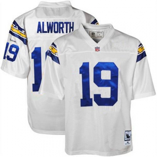 Mitchell And Ness Los Angeles Chargers #19 Lance Alworth Authentic White 1984 Throwback NFL Jersey - Ujersey