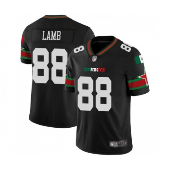 Men's Nike Dallas Cowboys #88 CeeDee Lamb Black Mexico Vapor Limited Stitched Football Jersey - Ujersey