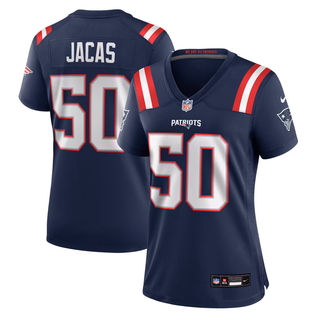 Women's New England Patriots Gabe Jacas Nike Navy Team Game Jersey