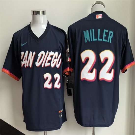 Men's San Diego Padres #22 Mason Miller Obsidian 2026 City Connect Stadium Stitched Baseball Jersey - Ujersey