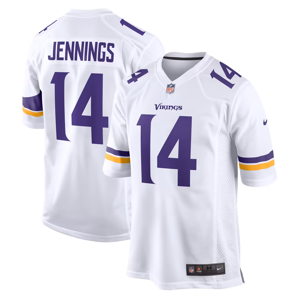 Men's Minnesota Vikings Jauan Jennings Nike White Game Jersey - U-jersey