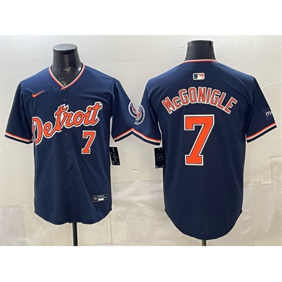 Men's Detroit Tigers #7 Kevin McGonigle Navy 2026 Alternate Vapor Premier Limited Stitched Baseball Jersey - Ujersey