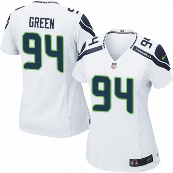 Women's Nike Seattle Seahawks #94 Rasheem Green Game White NFL Jersey - Ujersey