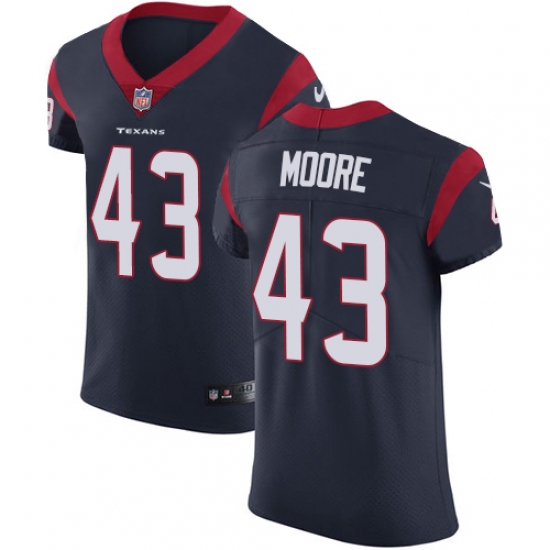 Men's Nike Houston Texans #43 Corey Moore Navy Blue Team Color Vapor Untouchable Elite Player NFL Jersey - Ujersey
