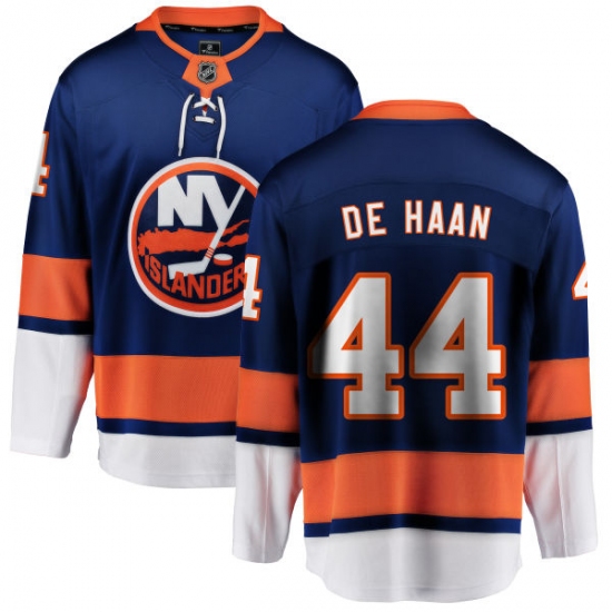 Men's New York Islanders #44 Calvin de Haan Fanatics Branded Royal Blue Home Breakaway NHL Jersey - Ujersey